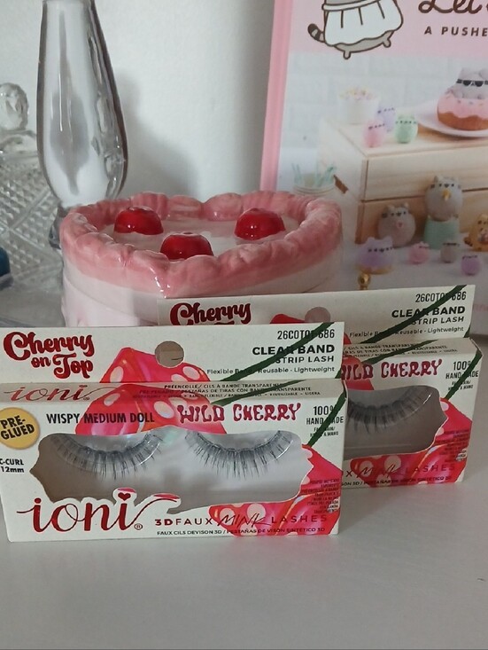 IONI Other - ioni Wild Cherry False Eyelashes - Black Pre Glued Set Of 2 Faux Mink